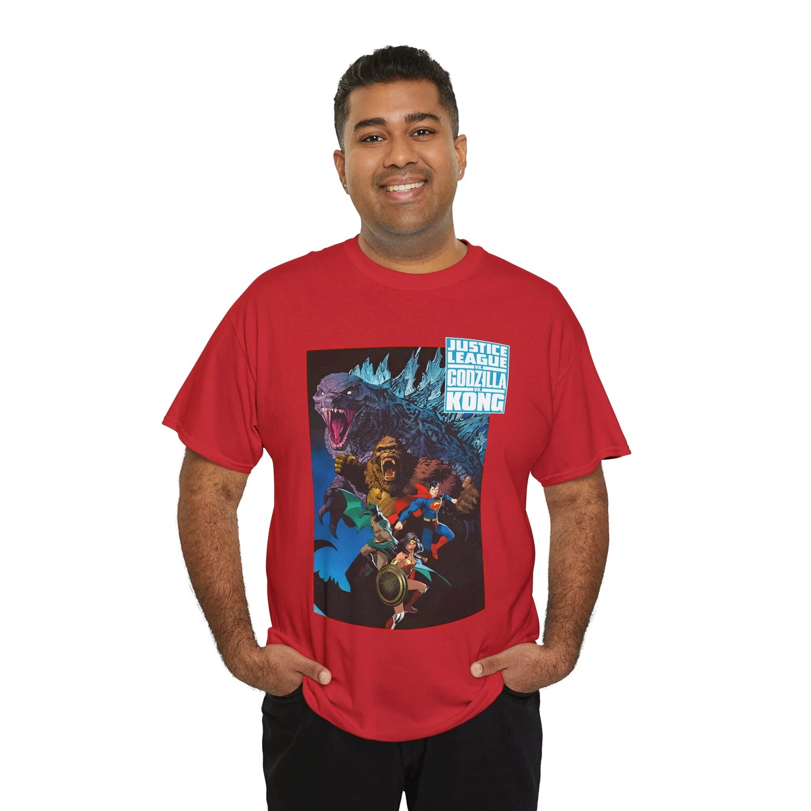 Justice League Vs god zilla Vs Kong T-Shirt - Dan Mora Art - Superman - DC Comics