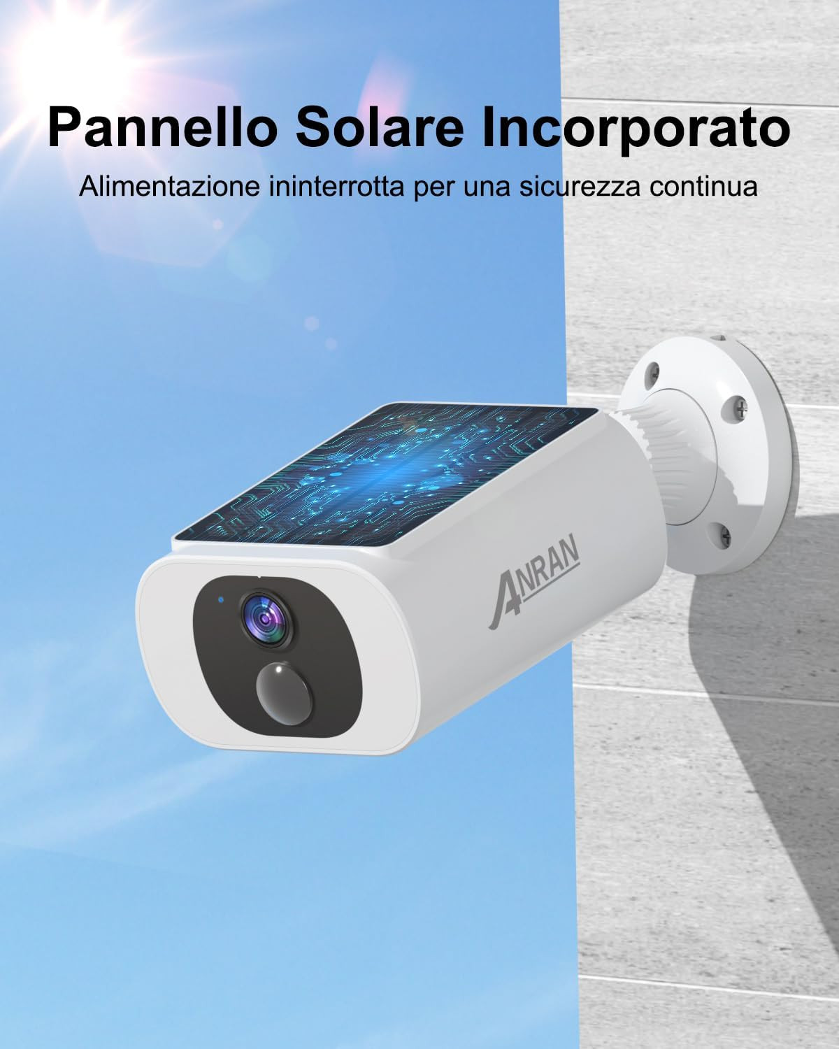 Smart Camera Esterno Solare 3MP: Integrazione Wi-Fi e Batteria Top - 2