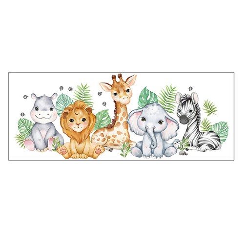 Vibrant and Stylish Cartoon Animals Wall Decal Transforming Your Space - Picture 5 of 9