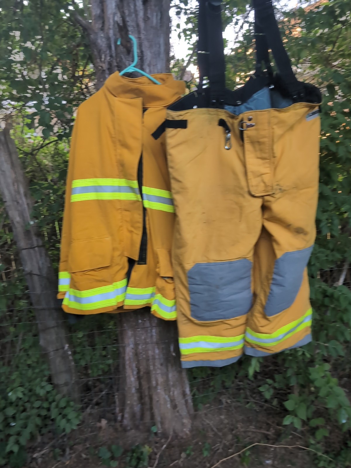 Lakeland Fire Fighting Turnout Gear Jacket Pants Suspenders Yellow Fd Safety Buy