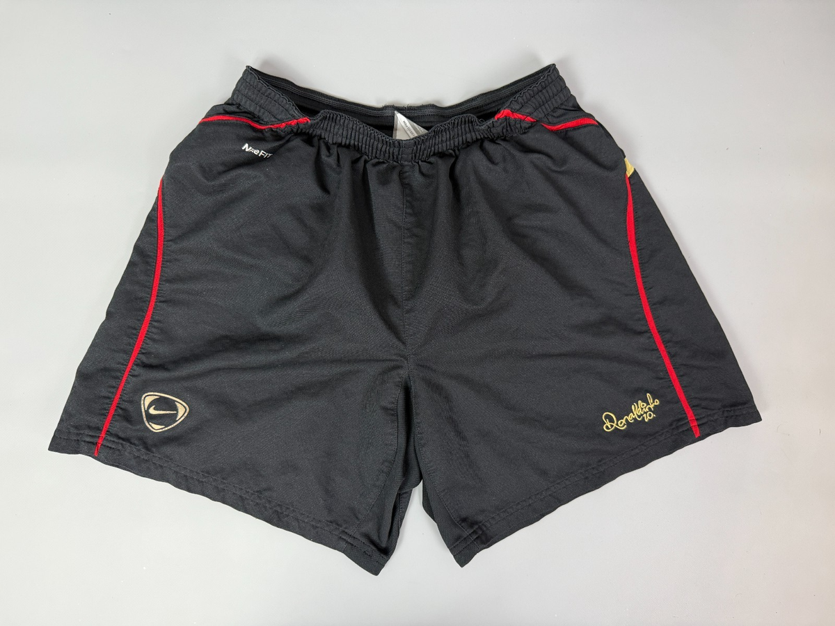 RONALDINHO 10 SHORTS R10 VINTAGE FOOTBALL SOCCER NIKE MENS SIZE S