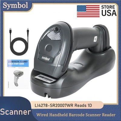 Symbol LI4278-SR20007WR Wireless Bluetooth 1D Barcode Scanner with Cradle USB