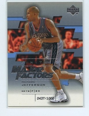 2003-04 Upper Deck Finite - Major Factors Richard Jefferson #d 0437/1000 Nets