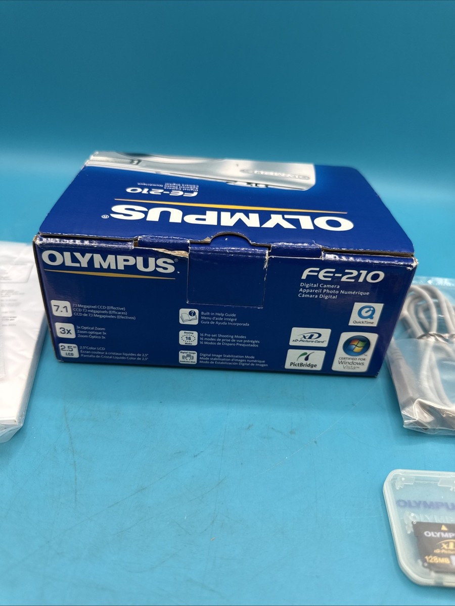 Olympus FE-210 2.5” 7.1 Megapixel Digital Camera AA Battery 128MB