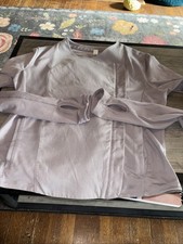 Under Armour Womens Gray Cold Gear Full Zip Thumbholes Off Center Zip Jacket Med