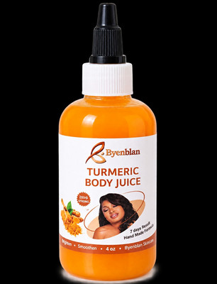 Byenblan Turmeric Body Juice 4 oz Skin Brightening Smoothing Hand Made Formula