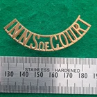 WW2 Inns of Court Regiment Gilt Officers Shoulder Title Badge - Armoured