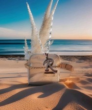 COLLAR COLGANTE CON LETRA INICIAL "R" DE ACERO INOXIDABLE CON CADENA DE BESO