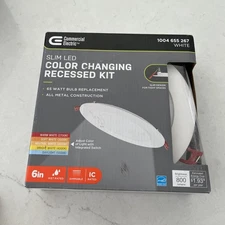 Commercial Electric 6 in. LED Slim Color Changing Recessed Kit 800 Lumens