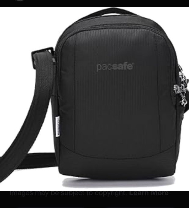 Pacsafe LS100 Anti-Theft Crossbody Bag ECONYL RFID Safe Travel Shoulder Black
