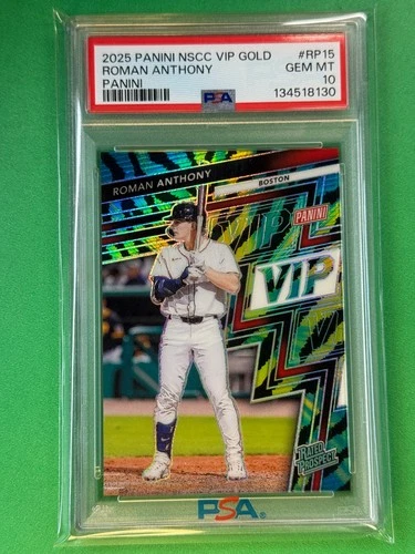 ROMAN ANTHONY 2025 Panini The National GOLD VIP PSA 10 PANINI Boston Red Sox