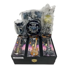 Motorhead Miniature Drum Kit 3 Guitar Replica Keychain Set Lemmy Memorabilia
