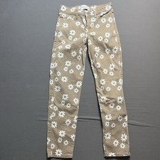 Abercrombie Kids High Rise Mini Mom Jeans Neutral Floral Size 11/12