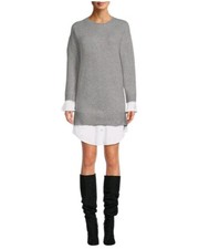 NWT Time and Tru Women’s Grey Shirttail Sweater Dress | Size XS 21" Pit To Pit
