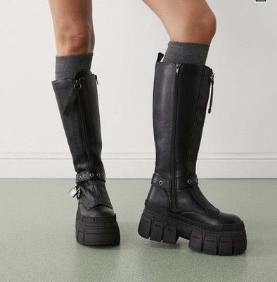 Buffalo Gospher Hi Womens Knee High Boots in Black