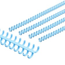 8.5mm(1/3") Spiral Binding Coils, 15 Pcs Spirals 20-25 Sheet, Sky Blue
