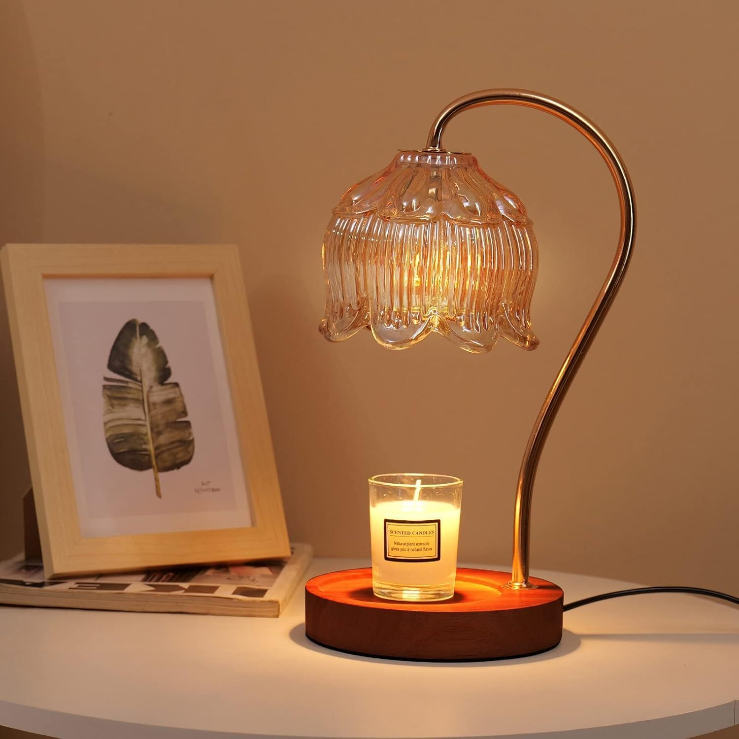 Candle Warmer Lamp with Dimmer - Electric Candle Lamp with Timer for Jar Candle
