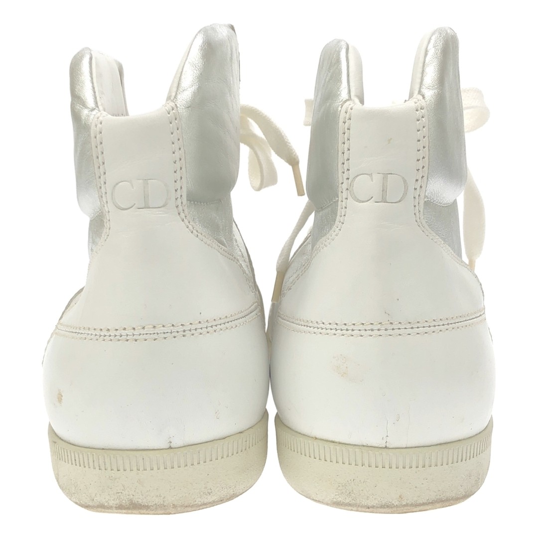 Dior HOMME 09SS High-Cut Leather Sneakers White Silver 39 1 2 Used MESC-0 thumbnail 3
