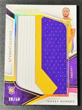 2024-25 Panini Immaculate Bronny James Jr. jersey Number Jumbo Patch RC /50