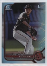 2022 Bowman Draft Chrome Sky Blue Refractor Nate Savino #BDC-163 1u6