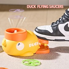 Flying Disc Air Rocket Launcher Saucer Outdoor Soaring Propeller Garden Kid Toy