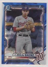 2021 Bowman Chrome Draft Sapphire Edition Dustin Saenz #BDC-14 6u5