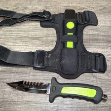 US Divers Aqua Lung Diving Knife With Sheath 4.5" Blade 9” Overall