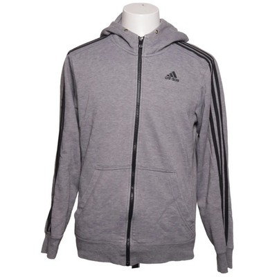 Adidas, Kapuzenpullover, Größe: L, Essentials, Grau/Schwarz, Streifen #4yA
