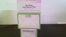75 Safe n Simple Large No-Sting Skin Barrier Film Wipes Exp 07/2026 3 boxes