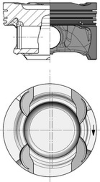 Kolbenschmidt Kolben 40856600 FüR Mercedes Klasse W205 Model S205 C205 SLC R172-image