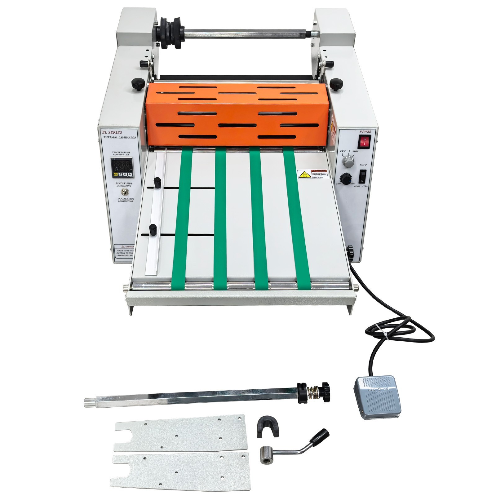 13'' Electric Steel Roller Thermal Laminator Single&Double Sided Laminating 110V