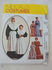 McCall's Costume pattern 2337 Puritan Pioneer Prairie dress adult L 16-18 NEW