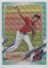 2021 Topps Chrome Aqua Wave Refractor 141/199 Triston McKenzie #21 8k4