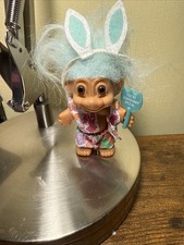 Vintage Russ Troll "You're Somebunny Special" Teal Hair With Bunny Ears Doll 3