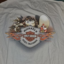 Vintage - Harley Davidson Tazmanian Devil, Wiley Coyote XL Tshirt cartoon