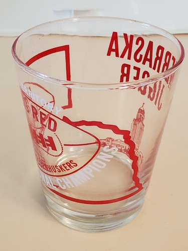 Vaso de vidrio de colección NCAA Nebraska Football 1970-71 “Nebraska Jigger” 16 oz. 4 disponibles - Imagen 7 de 13