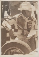 Bill Vukovich Trenton NJ watches USAC 200 1971 - Himes Estate Original Photo