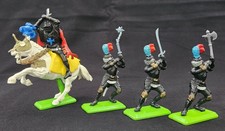 Britains Deetail Medieval Knight Toy Soldiers Mounted White Horse Lot 4 Vintage
