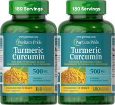 Puritan's Pride Turmeric Curcumin 500Mg Antioxidant Health 180ct 2 Pack