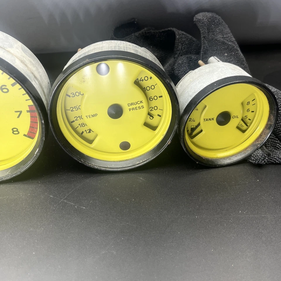 Porsche 911 1969 medidores juego completo de 5 medidores de tablero originales Foto 4 de 4