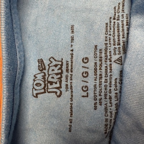 Camisa Tom & Jerry Manga Corta Cuello Redondo Talla Para Hombre Grande Azul Algodón Gráfico - Imagen 3 de 4