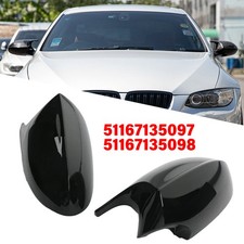 2x Schwarz Spiegelkappen Außenspiegel für BMW E81 E87 E88 E82 E90 E91 Pre-LCI