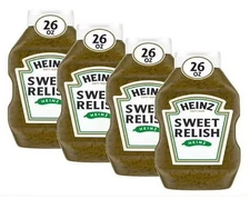 (4 pack) Heinz Sweet Relish, 26 fl oz bottle