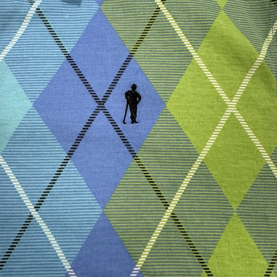 Camisa polo de golf Payne Stewart para hombre grande estampado argyle manga corta informal preppy Foto 3 de 4