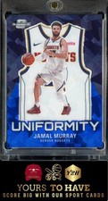 2023-24 Panini Contenders Optic Jamal Murray Uniformity Blue Cracked Ice #31/75