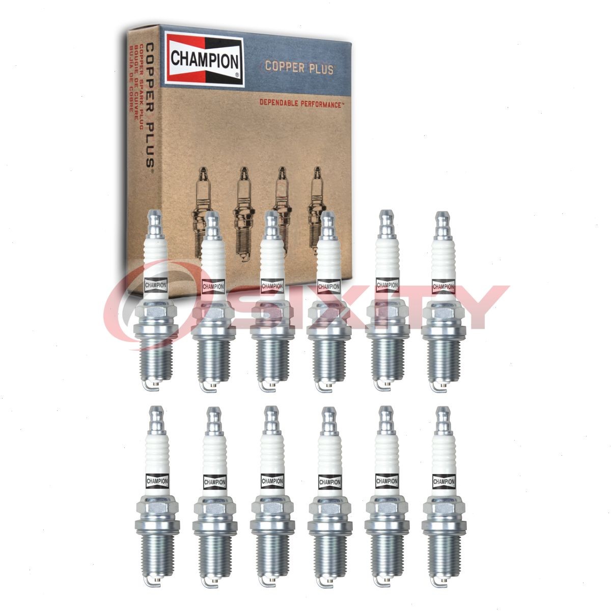 12 pc Champion Copper Plus Spark Plugs for 1994-1999 Mercedes-Benz S600 6.0L bk