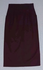 Linda Allard Ellen Tracy 100 Pure Wool Pencil Maxi Skirt Womens Size 10 Plum...