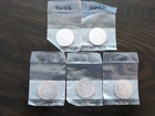 Lot of Five Apmex 1oz Silver Rounds