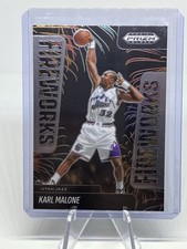 KARL MALONE FIREWORKS BASE 2024-25 PANINI PRIZM BLACK BASKETBALL