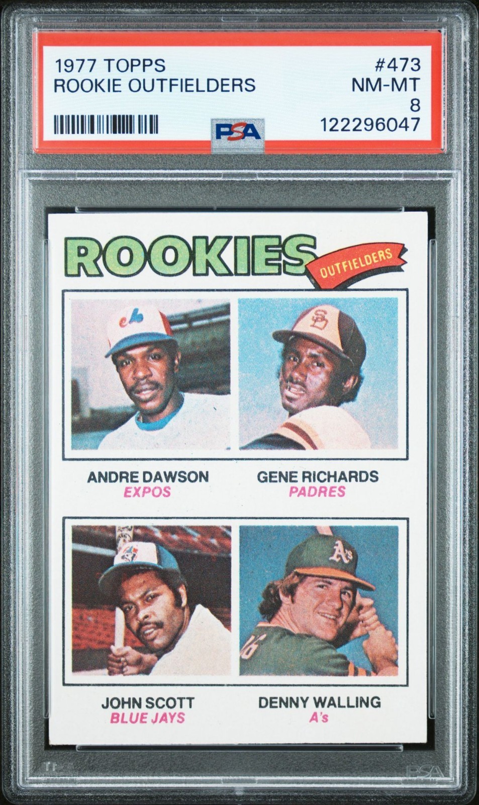 1977 Topps PSA 8 Andre Dawson # 473 Newly Graded Rookie Montreal Expos Cubs GABC